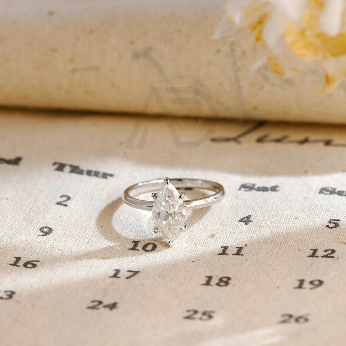 Hidden-halo/prong halo marquise moissanite engagement ring, Real solid gold solitaire marquise ring, Wedding ring for women, Anniversary gifts for wife, Marquise moissanite ring, Hidden-halo engagement ring, Prong halo moissanite ring, Solitaire wedding band, Solid gold anniversary ring, Women's jewelry, Marquise cut moissanite, Anniversary jewelry, Hidden-halo wedding ring, Real gold engagement ring, Marquise solitaire ring