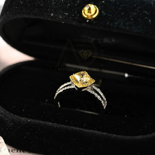 Lab grown yellow sapphire engagement ring, Split shank asscher cut moissanite ring, Real solid gold promise ring, Yellow gemstone anniversary gift, Yellow sapphire jewelry, Asscher cut moissanite ring, Lab-created yellow sapphire ring, Split shank engagement ring, Solid gold anniversary ring, Gemstone promise ring, Anniversary gift for her, Yellow gemstone jewelry, Lab-grown sapphire jewelry, Yellow sapphire engagement ring, Asscher cut ring