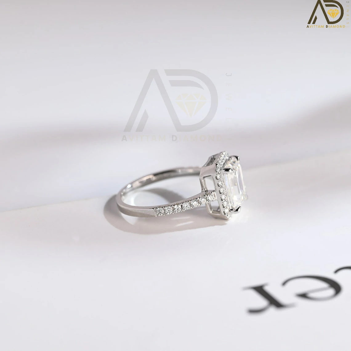 10K Gold Moissanite Ring | 14K Gold Engagement Ring | 18K Gold Moissanite Jewelry