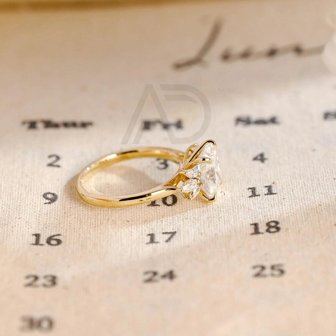 Elongated Cushion Cut Moissanite Engagement Ring, 10K Solid Gold Three Stone Moissanite Promise Ring, 14K Solid Gold Three Stone Moissanite Promise Ring, 18K Solid Gold Three Stone Moissanite Promise Ring, Personalized Anniversary Gift, Moissanite Engagement Ring, Cushion Cut Ring, Three Stone Moissanite Ring, Solid Gold Promise Ring, Custom Moissanite Ring, Unique Engagement Ring, Personalized Gold Ring, Anniversary Moissanite Ring, Handcrafted Promise Ring, Customizable Gold Ring