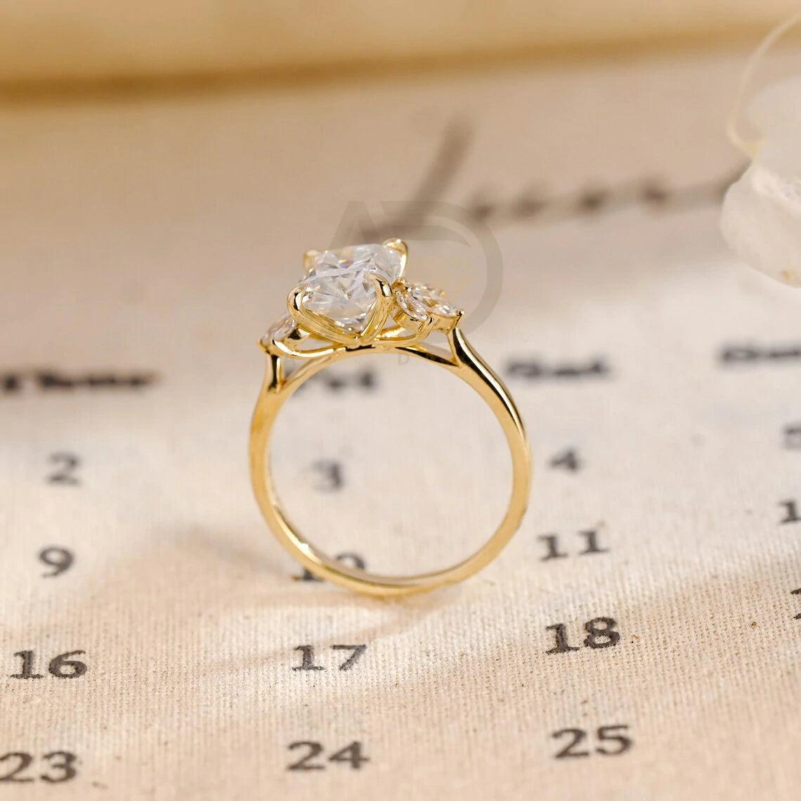 Elongated Cushion Cut Moissanite Engagement Ring, 10K Solid Gold Three Stone Moissanite Promise Ring, 14K Solid Gold Three Stone Moissanite Promise Ring, 18K Solid Gold Three Stone Moissanite Promise Ring, Personalized Anniversary Gift, Moissanite Engagement Ring, Cushion Cut Ring, Three Stone Moissanite Ring, Solid Gold Promise Ring, Custom Moissanite Ring, Unique Engagement Ring, Personalized Gold Ring, Anniversary Moissanite Ring, Handcrafted Promise Ring, Customizable Gold Ring