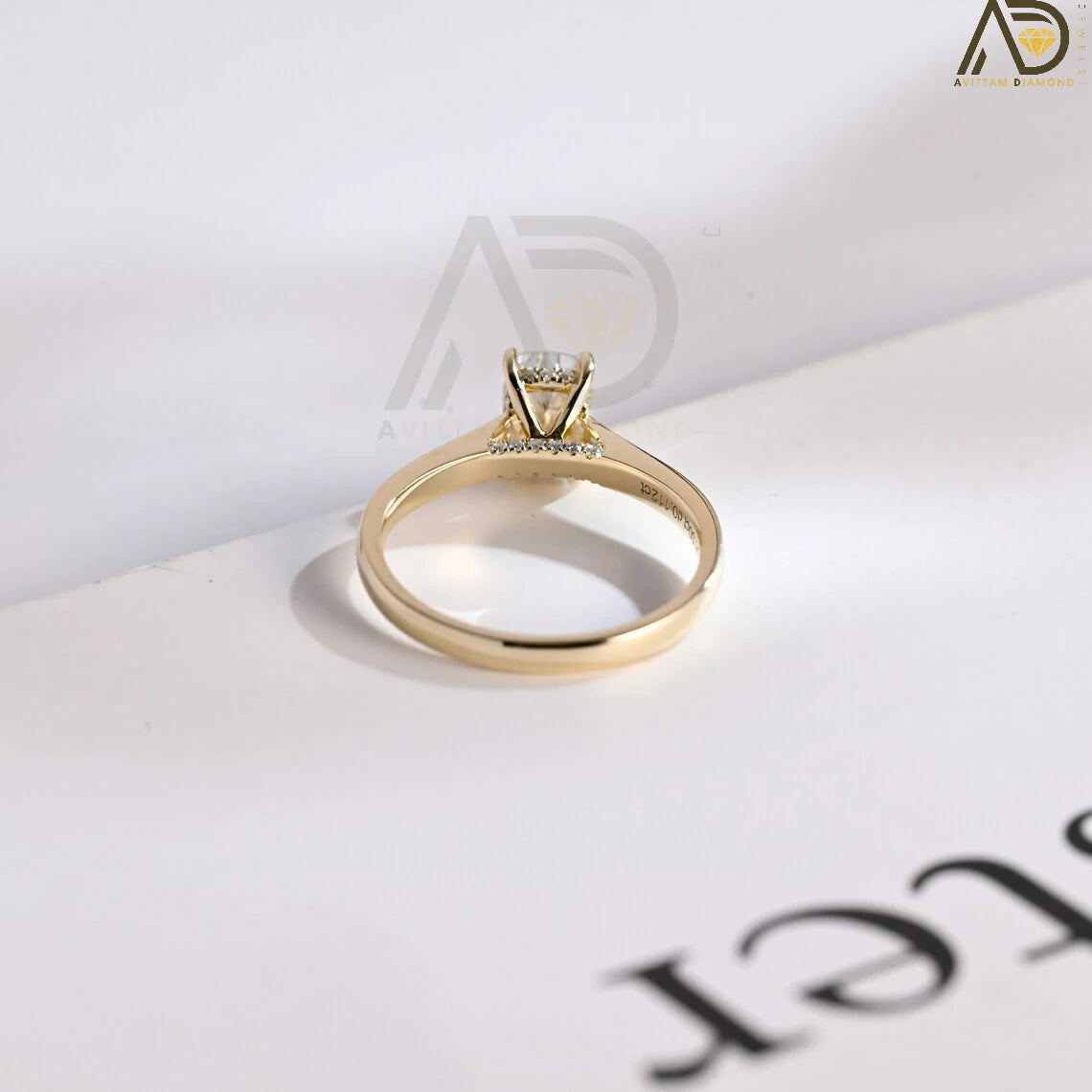 Cushion Cut Moissanite Ring