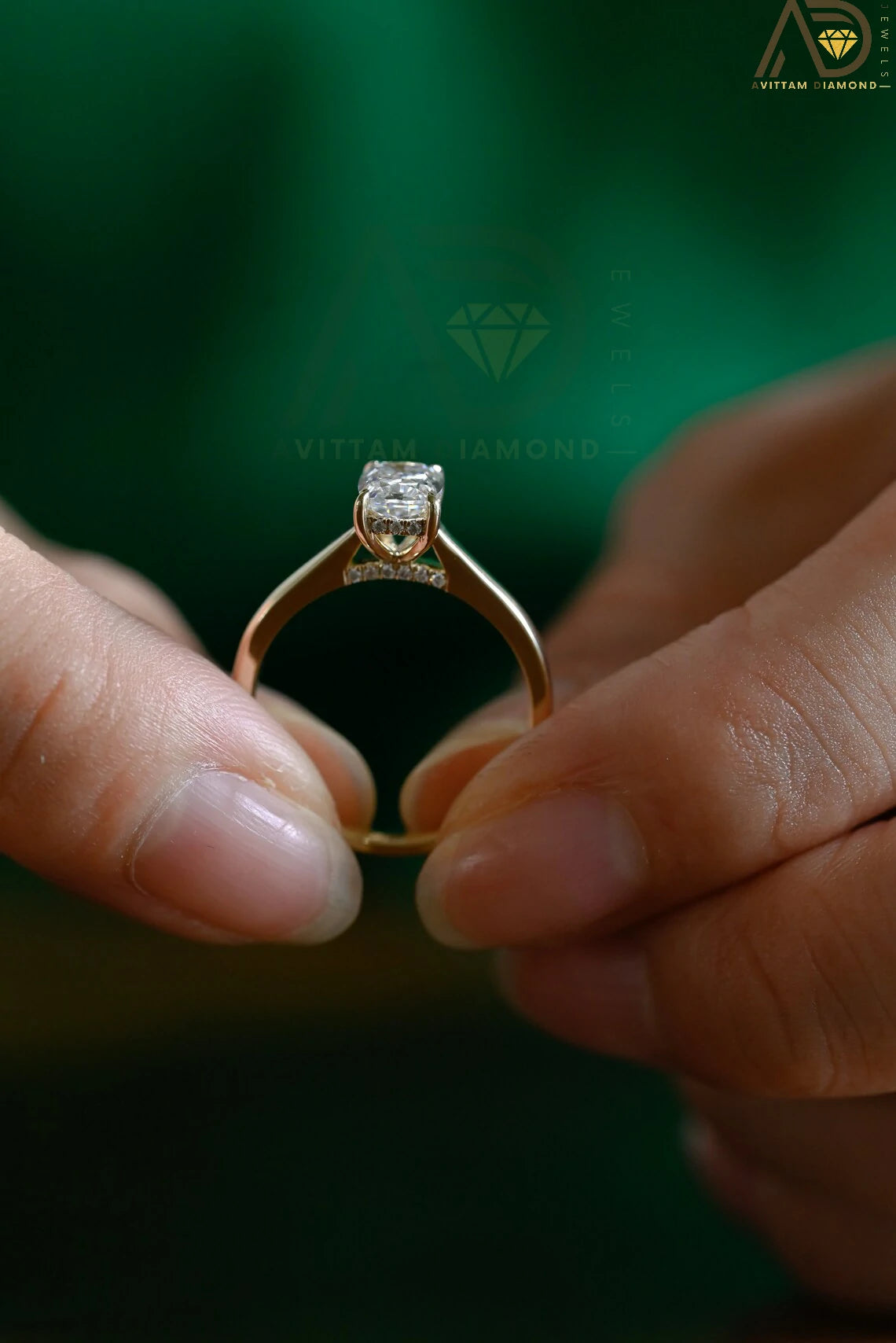 Hidden Halo Moissanite Ring