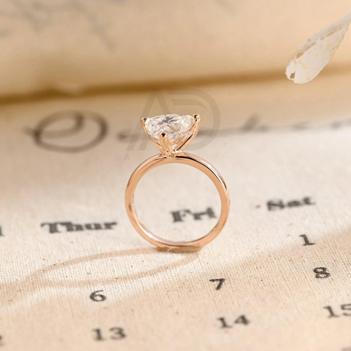 Solitaire trilliant moissanite engagement ring, Dainty classic triangle trillion cut promise ring wedding ring, Anniversary gifts for women, Trilliant moissanite ring, Triangle moissanite promise ring, Anniversary jewelry, Bridal ring.