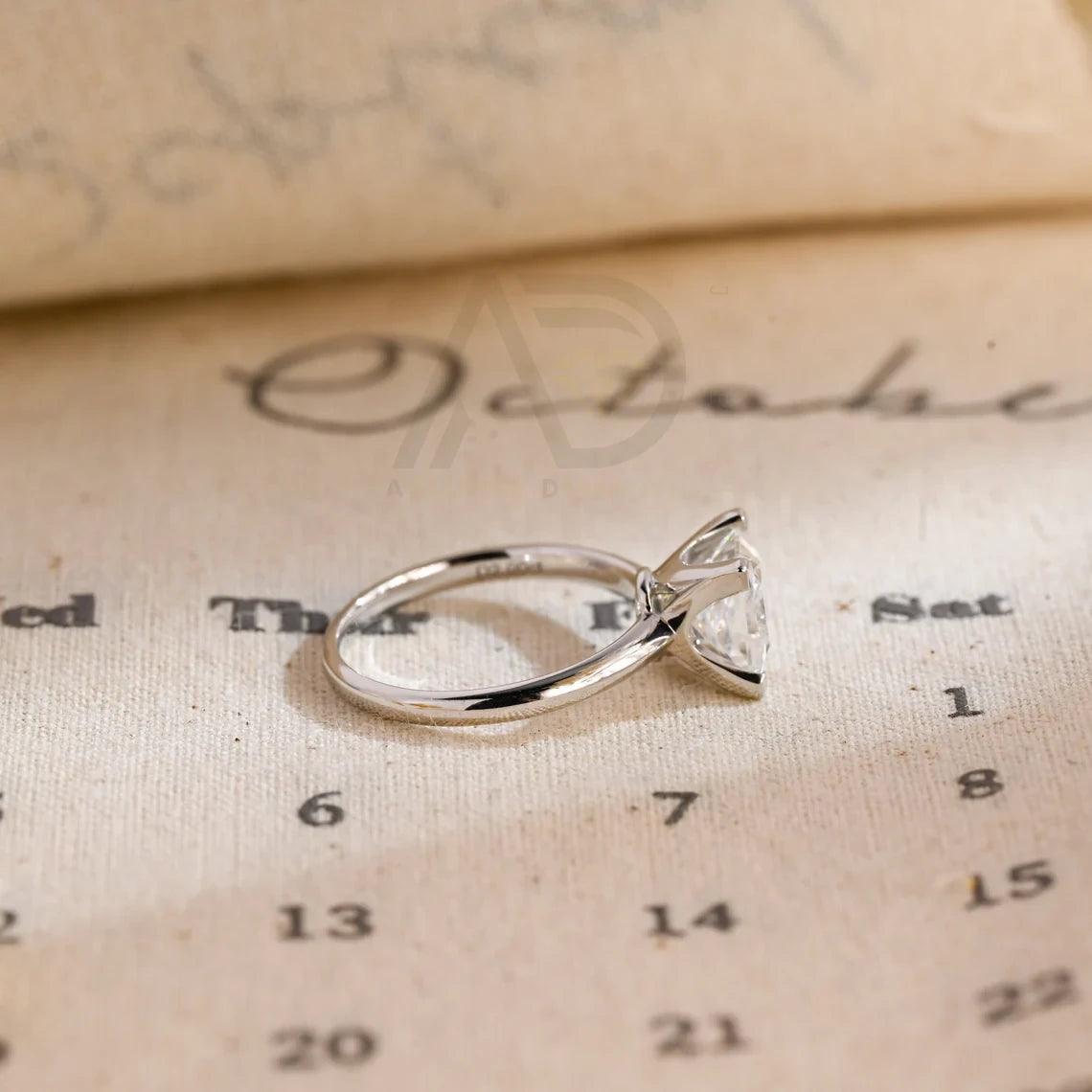 Solitaire princess cut moissanite engagement ring, Dainty classic knife edge promise ring, Handmade ring, Anniversary gift for woman wife, Princess cut moissanite ring, Classic promise ring, Anniversary jewelry, Bridal ring.