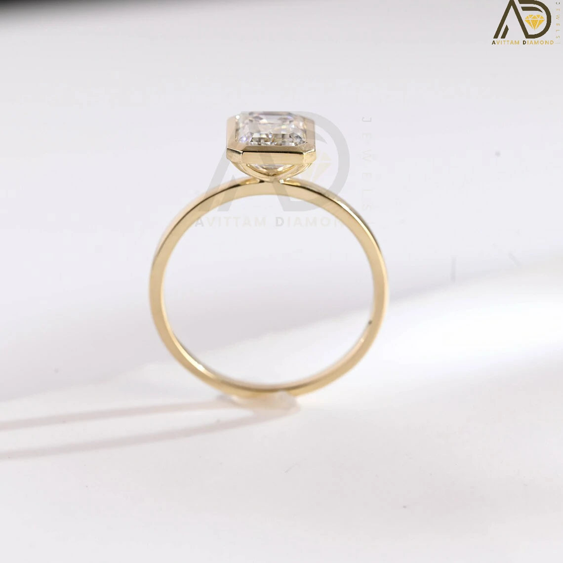 Bezel Set Moissanite Engagement