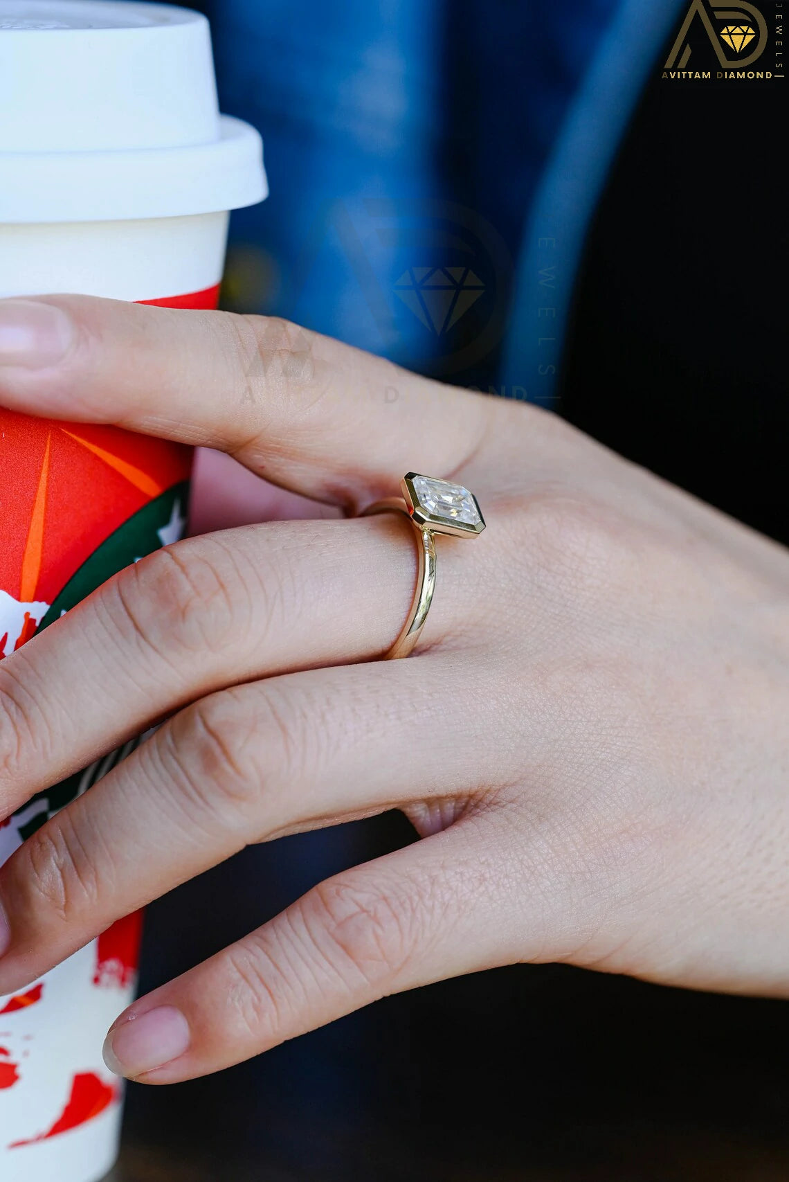 Moissanite Proposal Ring