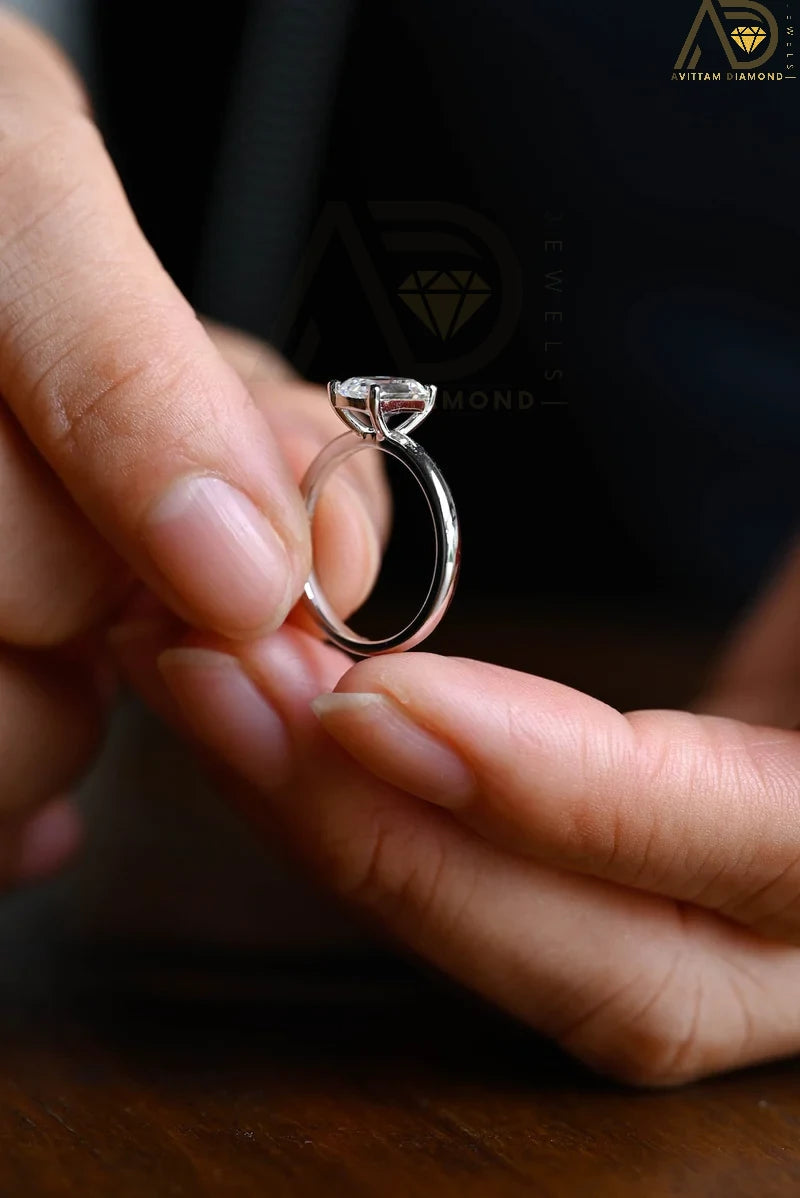 Classic Moissanite Solitaire Ring