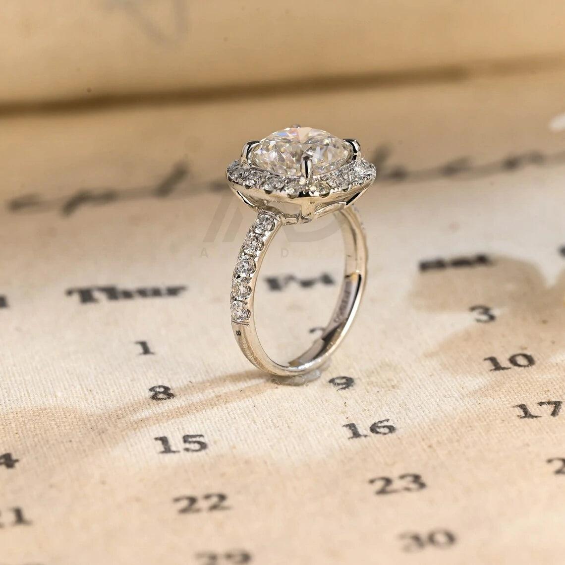 Halo vintage cushion engagement ring, Moissanite engagement ring, Gold cushion wedding ring, Promise ring for her, Anniversary gifts for women, Vintage cushion ring, Halo setting ring, Vintage-inspired jewelry, Cushion cut moissanite, Gold wedding band, Promise ring for wife, Anniversary jewelry, Unique wedding gift, Vintage halo ring, Cushion moissanite ring