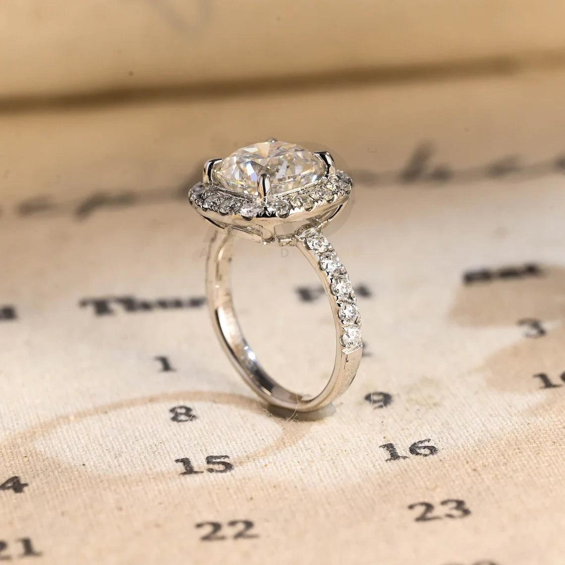 Halo vintage cushion engagement ring, Moissanite engagement ring, Gold cushion wedding ring, Promise ring for her, Anniversary gifts for women, Vintage cushion ring, Halo setting ring, Vintage-inspired jewelry, Cushion cut moissanite, Gold wedding band, Promise ring for wife, Anniversary jewelry, Unique wedding gift, Vintage halo ring, Cushion moissanite ring