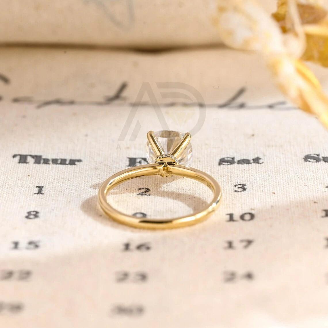 Floral Hidden-Halo Cushion Moissanite Engagement Ring, 4 Prongs Solid Gold Cushion Wedding Ring Gifts, Solitaire Anniversary Rings for Wife, Moissanite Engagement Ring, Hidden-Halo Cushion Ring, Solid Gold Wedding Ring, Anniversary Gift, Solitaire Moissanite Ring, Cushion Cut Ring, Floral Engagement Ring, Wedding Ring Gifts, Anniversary Rings for Wife, Prong Set Moissanite Ring, Gold Anniversary Ring, Handcrafted Wedding Ring