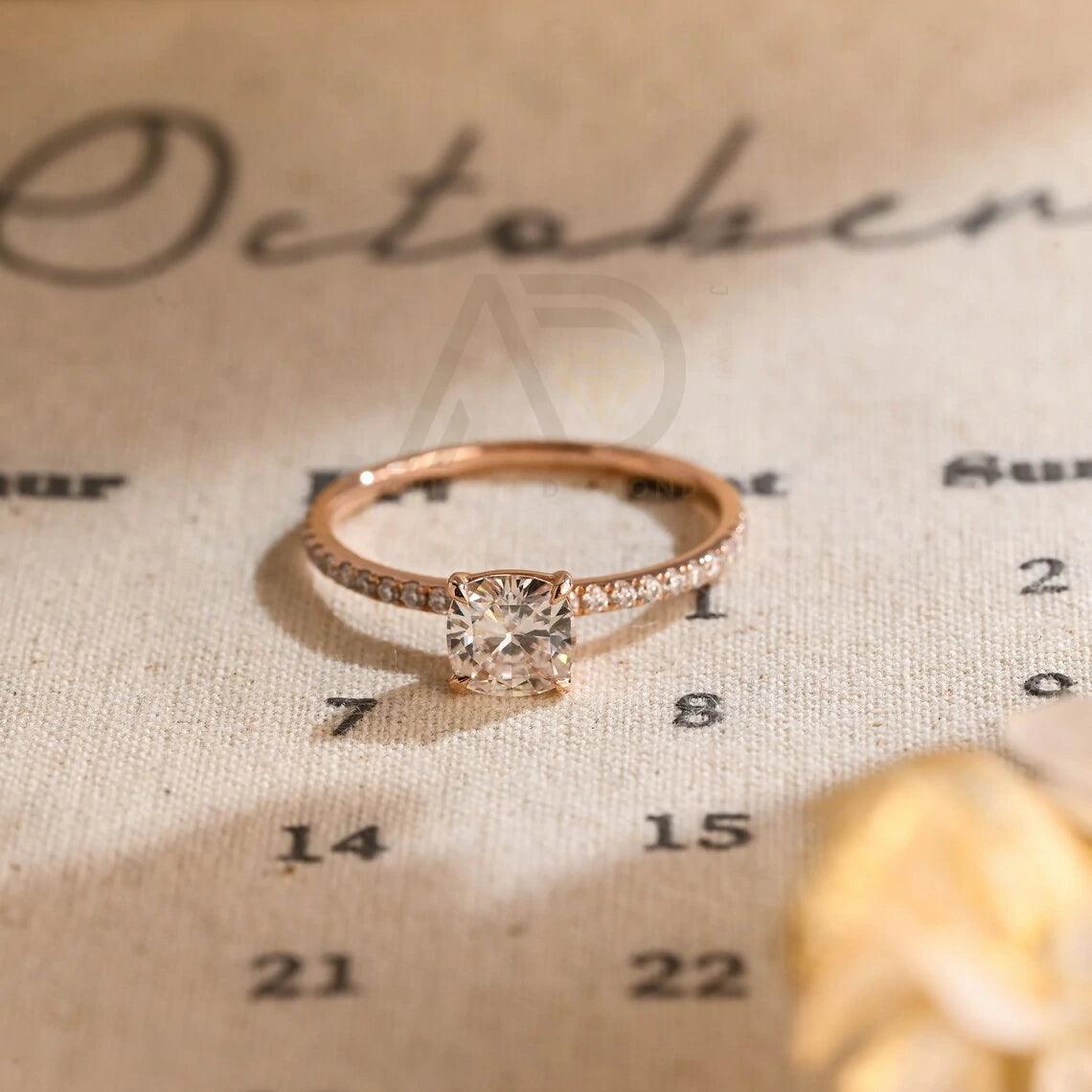 Cushion Moissanite Engagement Ring, Solid Gold Half Eternity Wedding Ring, Square Cushion Promise Ring for Women, Anniversary Gifts for Wife, Cushion-cut Moissanite Ring, Gold Eternity Band, Women's Promise Ring, Wife Anniversary Jewelry, Moissanite Wedding Band, Square Cut Engagement Ring, Gold Anniversary Ring, Women's Eternity Band, Cushion-shaped Promise Ring, Wife's Special Anniversary Gift, Elegant Moissanite Wedding Jewelry.