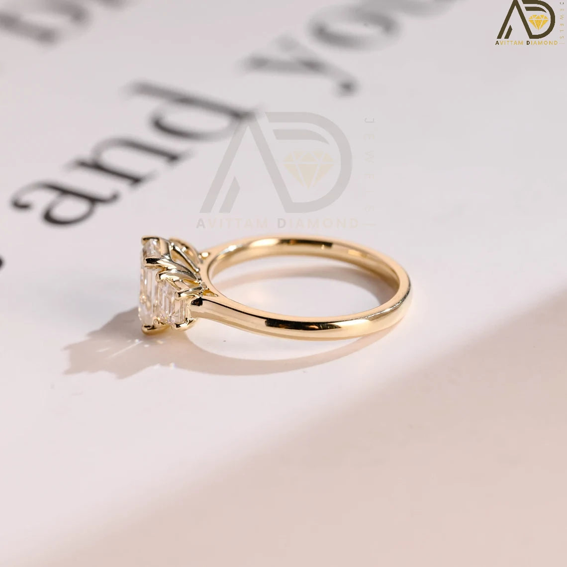 Moissanite Ring for Special Occasions |
Unique Solid Gold Moissanite Ring |
Moissanite Engagement Ring with Accents