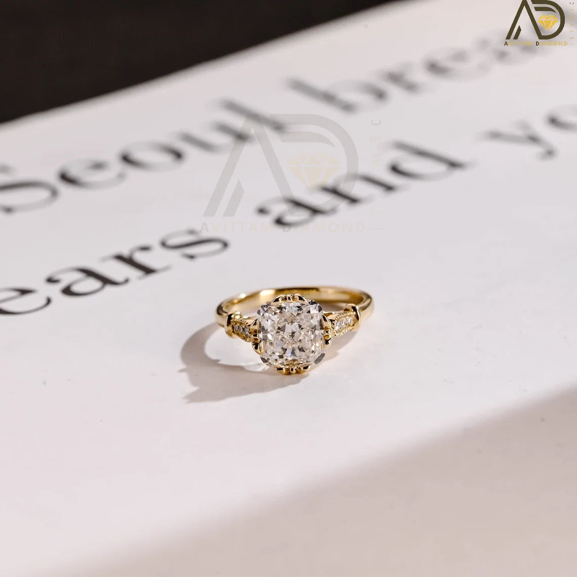 Square Radiant Moissanite Ring
