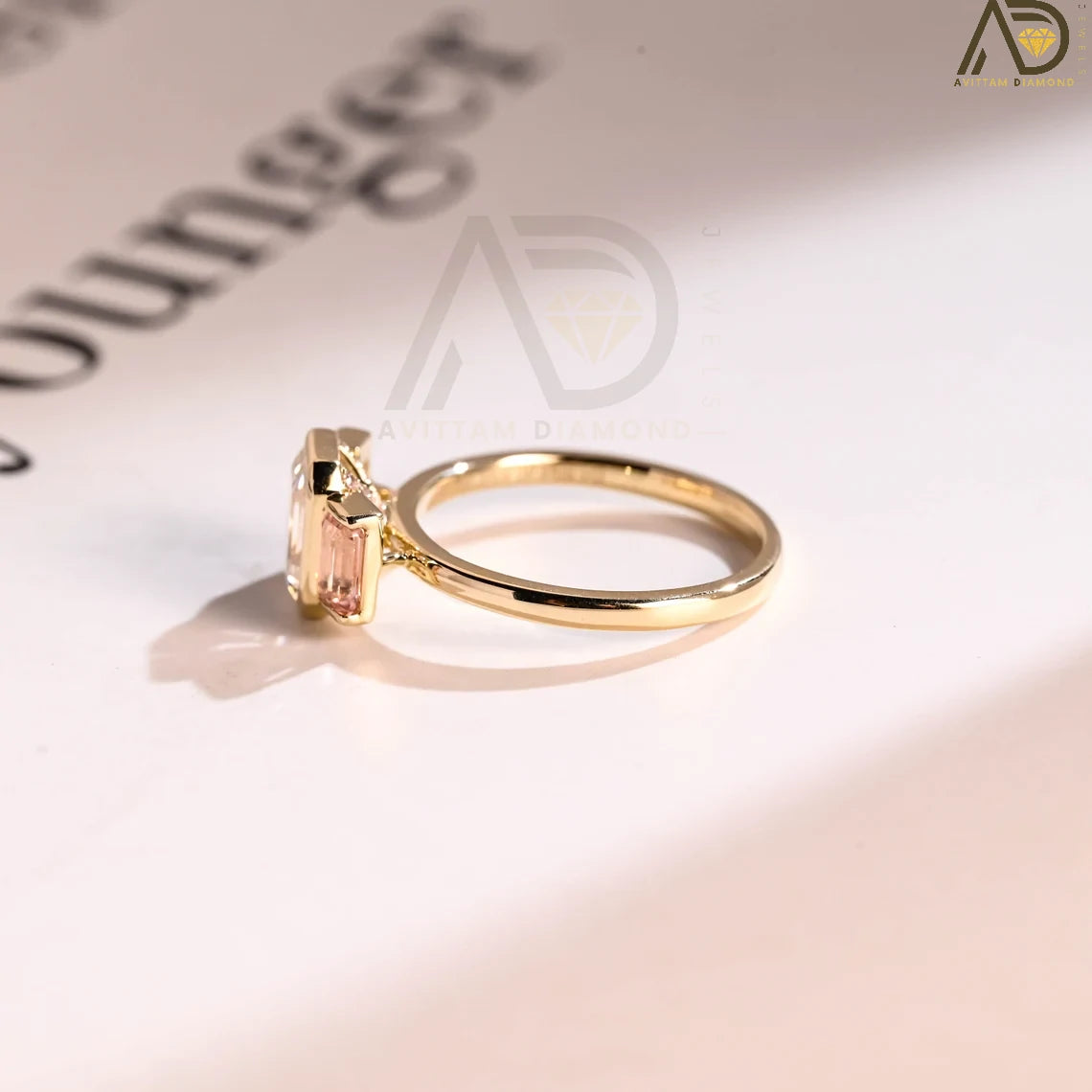Solid Gold Moissanite Ring