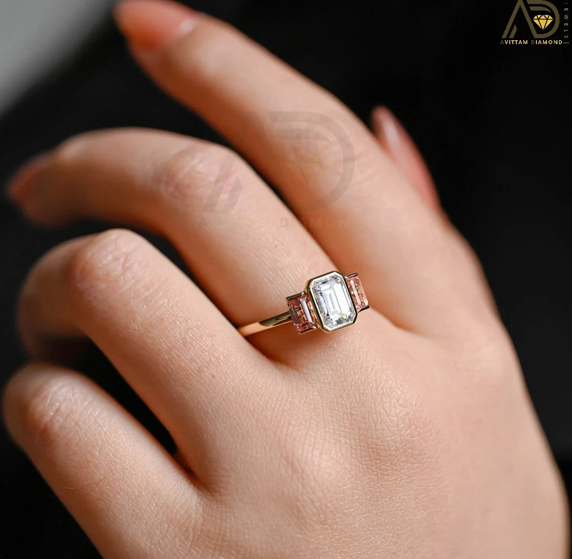 Lab-Grown Sapphire Anniversary Ring