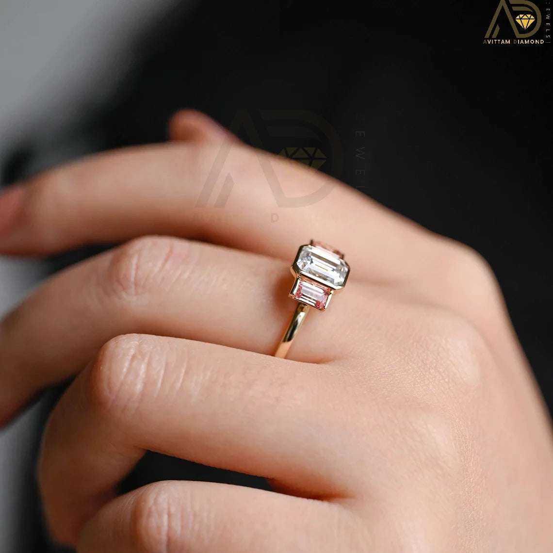 Lab-Grown Sapphire Anniversary Ring