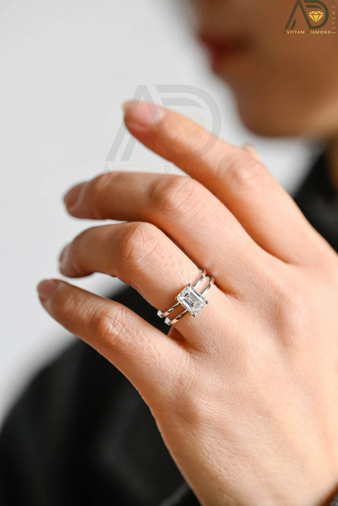Moissanite Proposal Ring