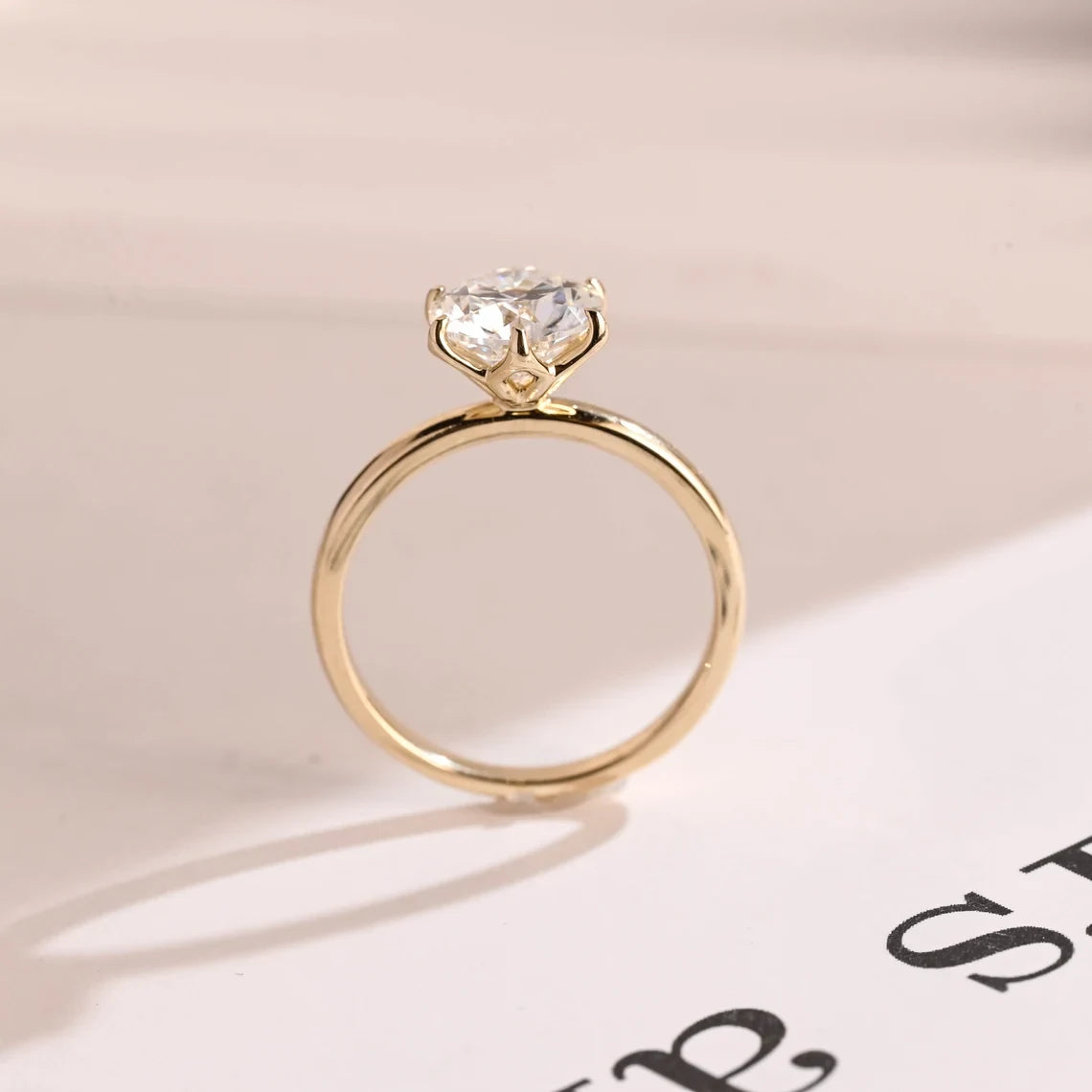10K 14K 18K Gold Ring | Floral Moissanite Sparkle | Forever Gift for Love