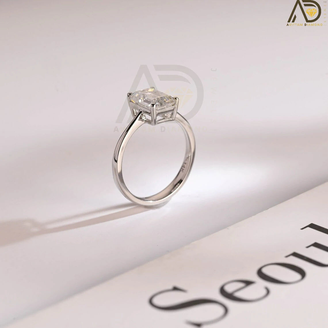 Custom Moissanite engagement ring