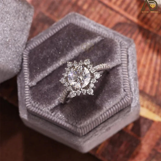 Royal Round Moissanite Ring