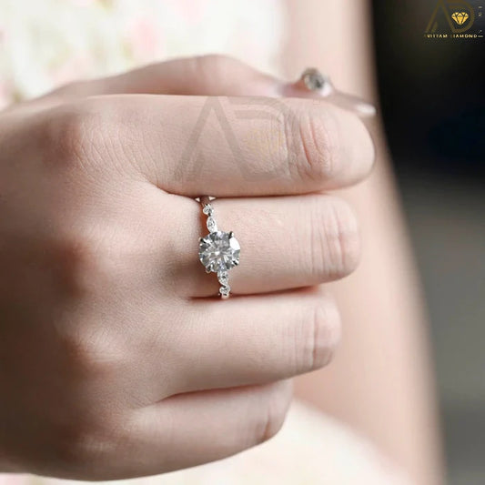 Premium Round Cut Moissanite Ring