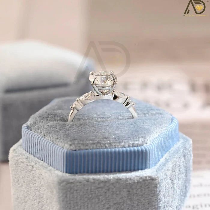 Unique Anniversary Moissanite Ring