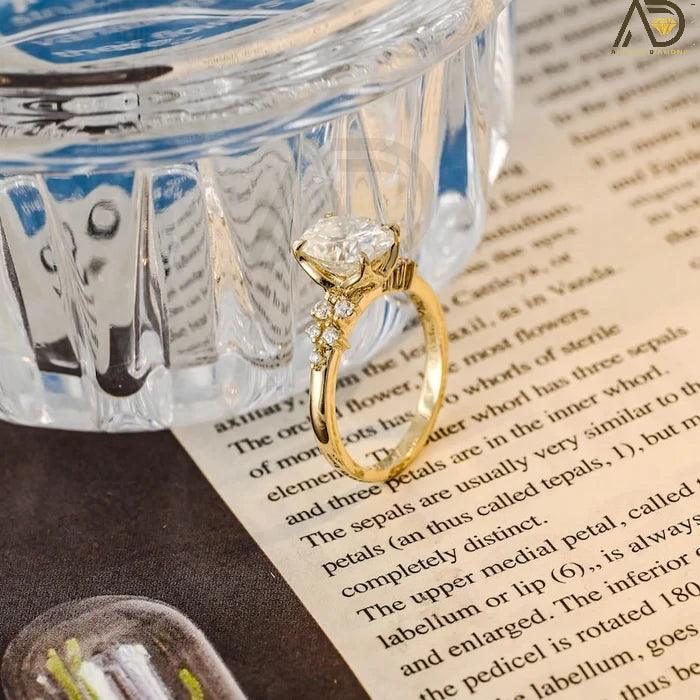 Moissanite Cluster Wedding Band