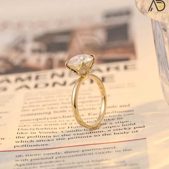 Moissanite Solitaire Engagement Ring