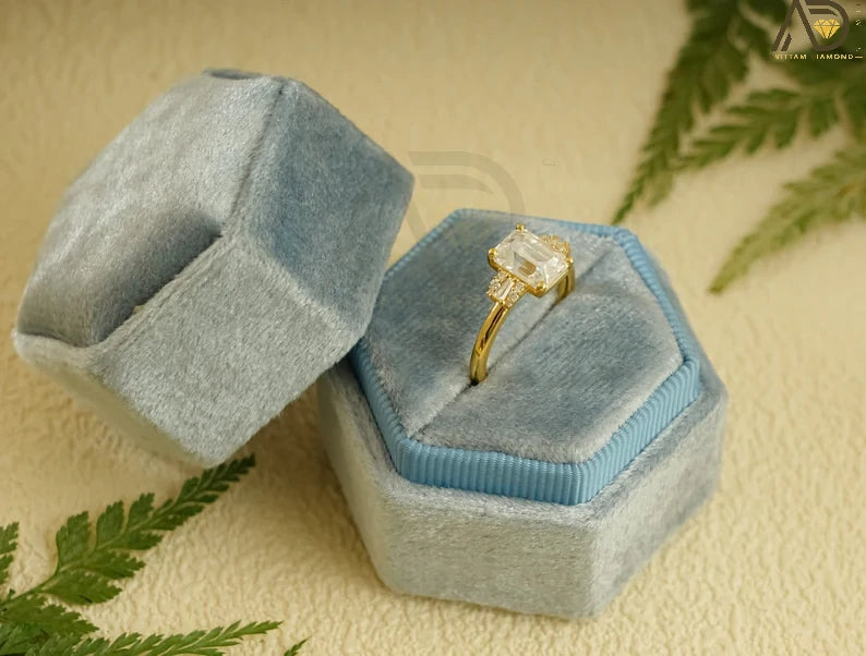 Delicate Moissanite Ring, Timeless Engagement Ring