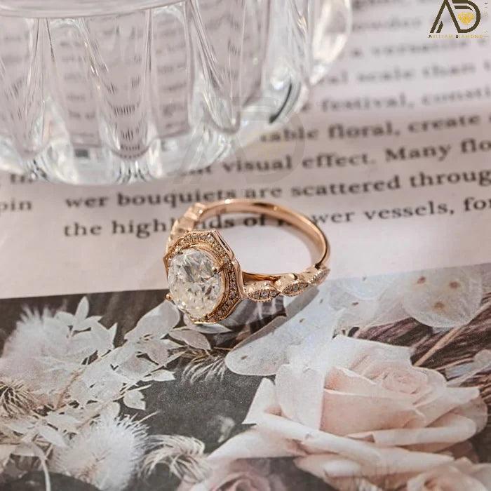 Oval Halo Ring For Her