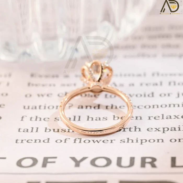 Discover elegance with our Solitaire Round Cut Moissanite Engagement Ring, featuring a unique Flower Halo and Hidden Halo setting. Perfect for a timeless proposal.