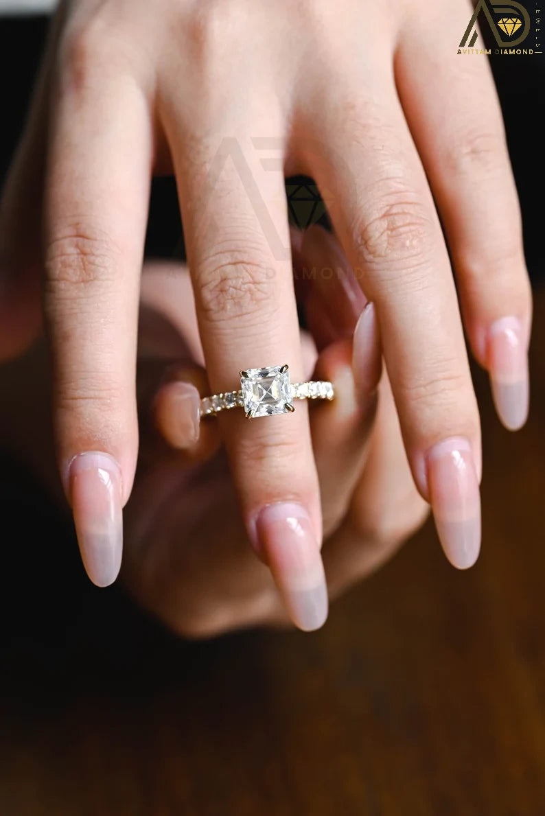 Half Pave Ring Design