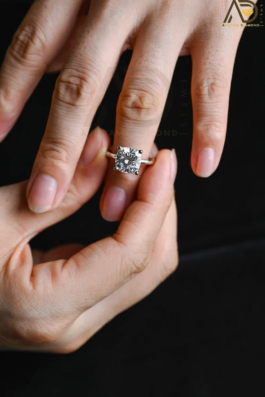 Solid Gold Moissanite Ring