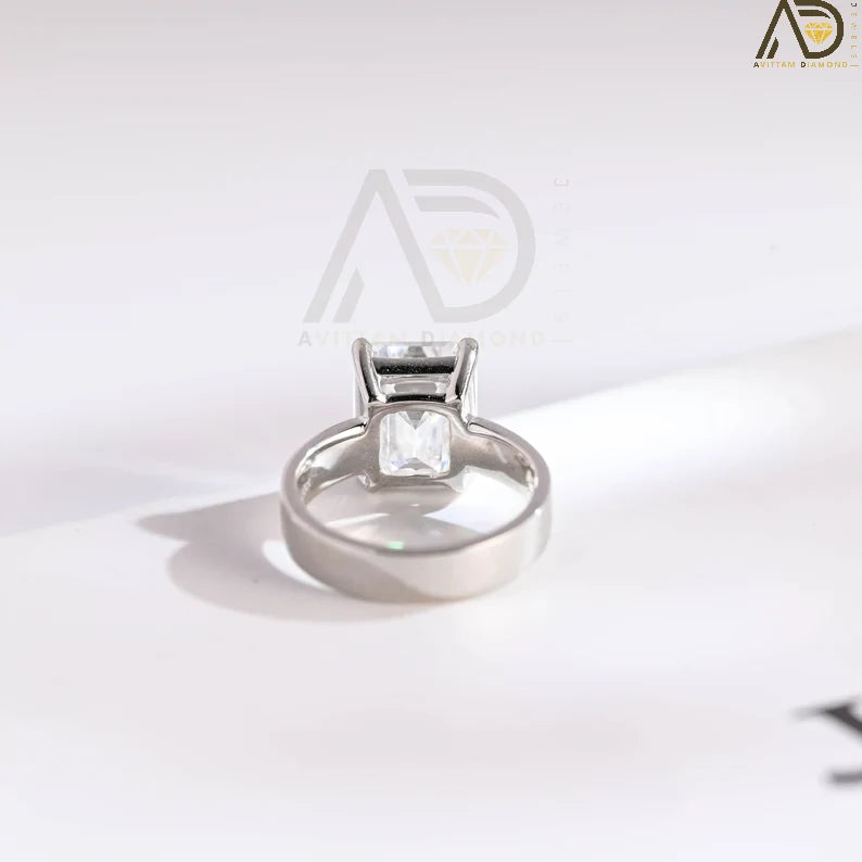 10K Gold Moissanite Ring | 14K Gold Engagement Ring | 18K Gold Solitaire Ring