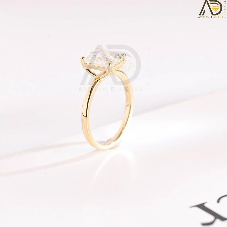 Anniversary Ring for Women | Christmas Gift for Her | Emerald Cut Promise Ring