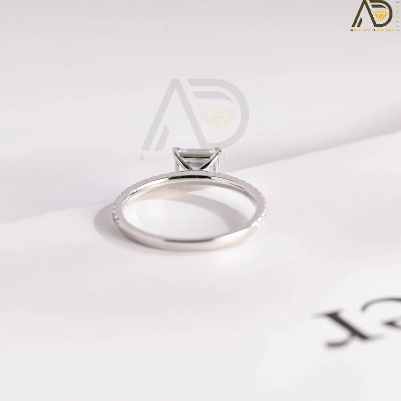 Handcrafted Solid Gold Ring, Timeless Moissanite