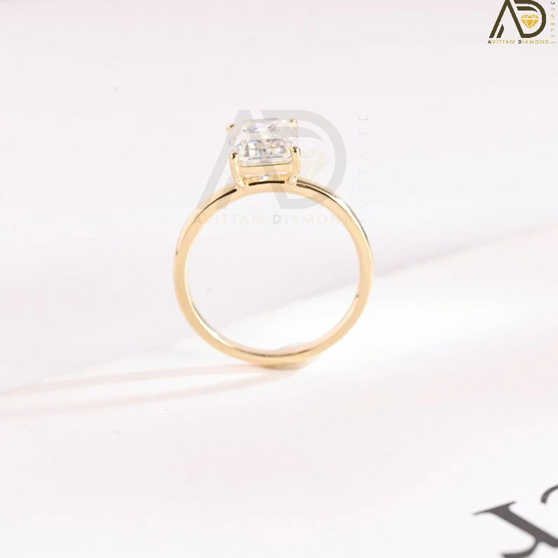 Affordable Engagement Ring | Christmas Proposal Ring | Emerald Cut Bridal Jewelry