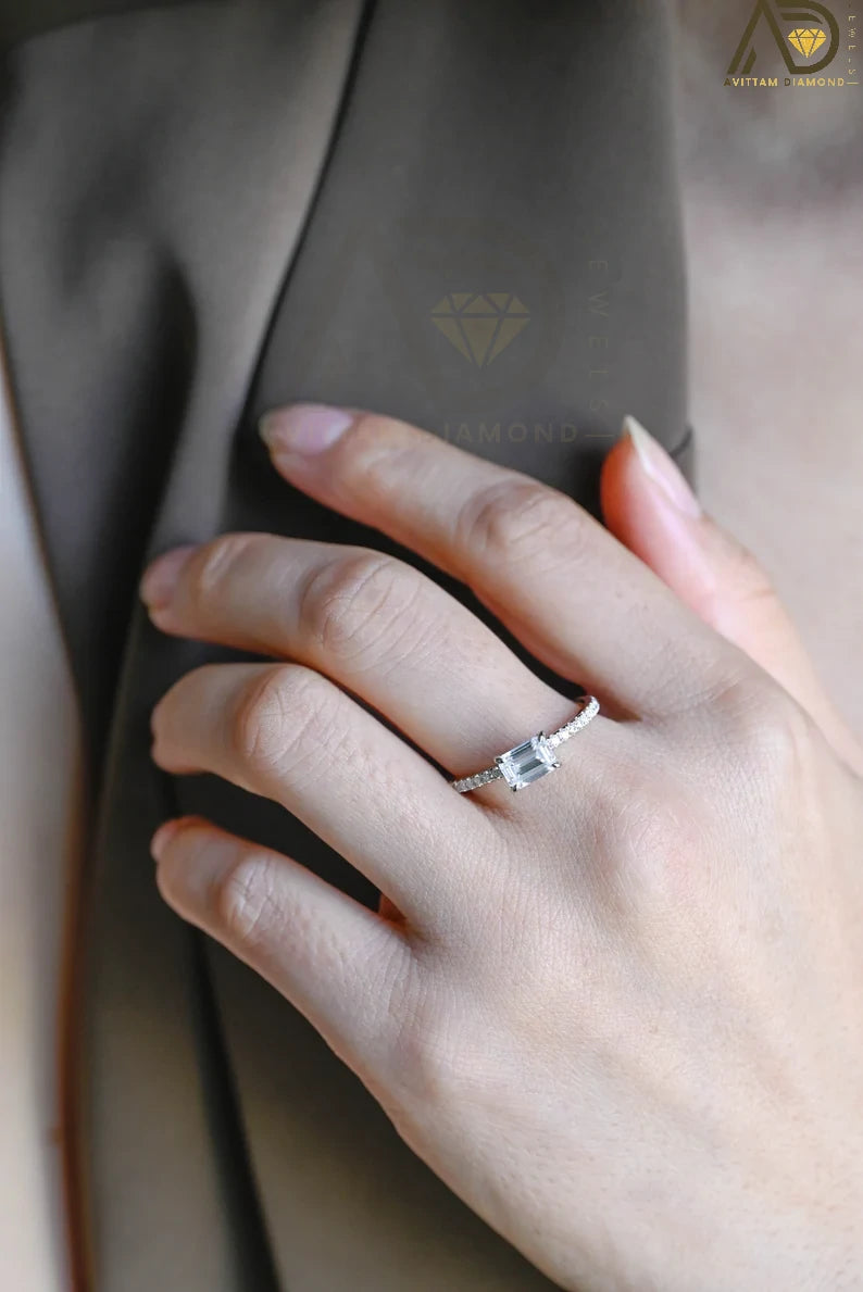 Moissanite Birthday Gift, Unique Moissanite Jewelry