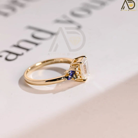Solid Gold Promise Ring for Her |
Custom Moissanite Engagement Ring |
Moissanite Wedding Ring with Marquise