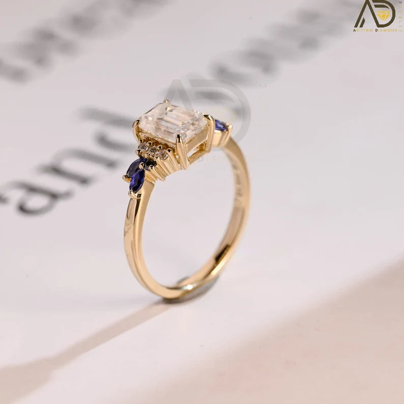 Anniversary Gift for Wife |
Promise Ring for Her | Moissanite Engagement Ring with Marquise