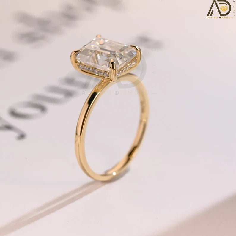 Anniversary Gift for Wife | Birthday Gift for Girlfriend | Elegant Moissanite Engagement Ring