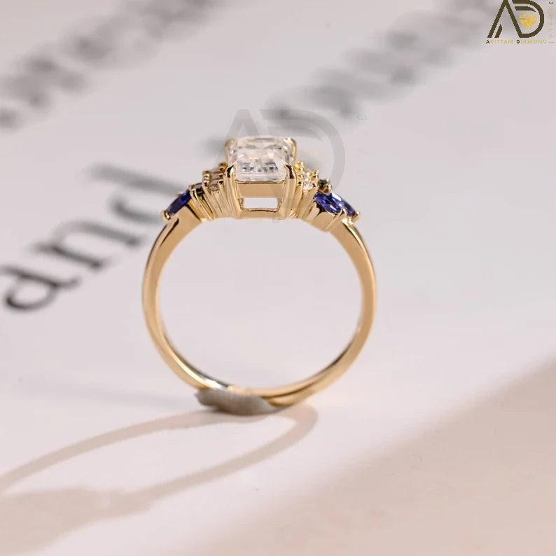 Solid Gold Engagement Ring with Moissanite |
Custom Engagement Ring for Her |
Moissanite Ring for Special Occasions