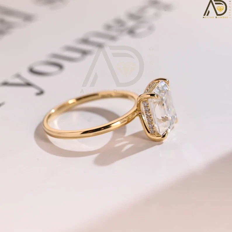 Solid Gold Moissanite Ring |
Moissanite Ring Gift for Girlfriend |
Custom Engagement Ring for Her |