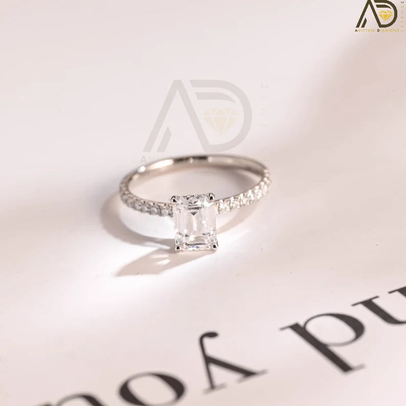 Solid Gold Moissanite Ring
