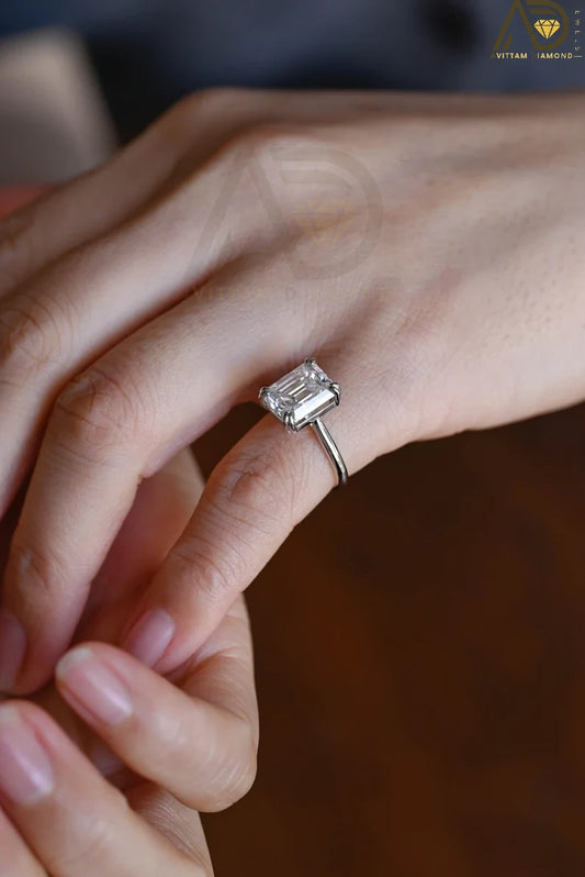 Solid Gold Moissanite Ring