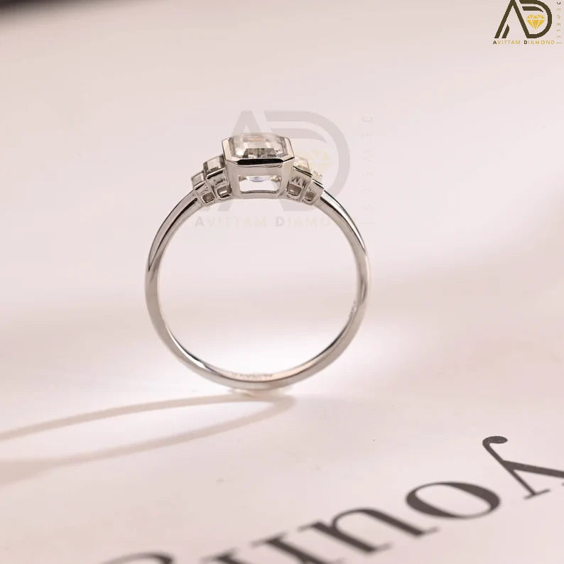 minimalist moissanite ring,