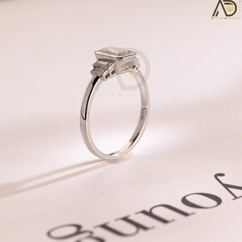 cluster bezel engagement ring