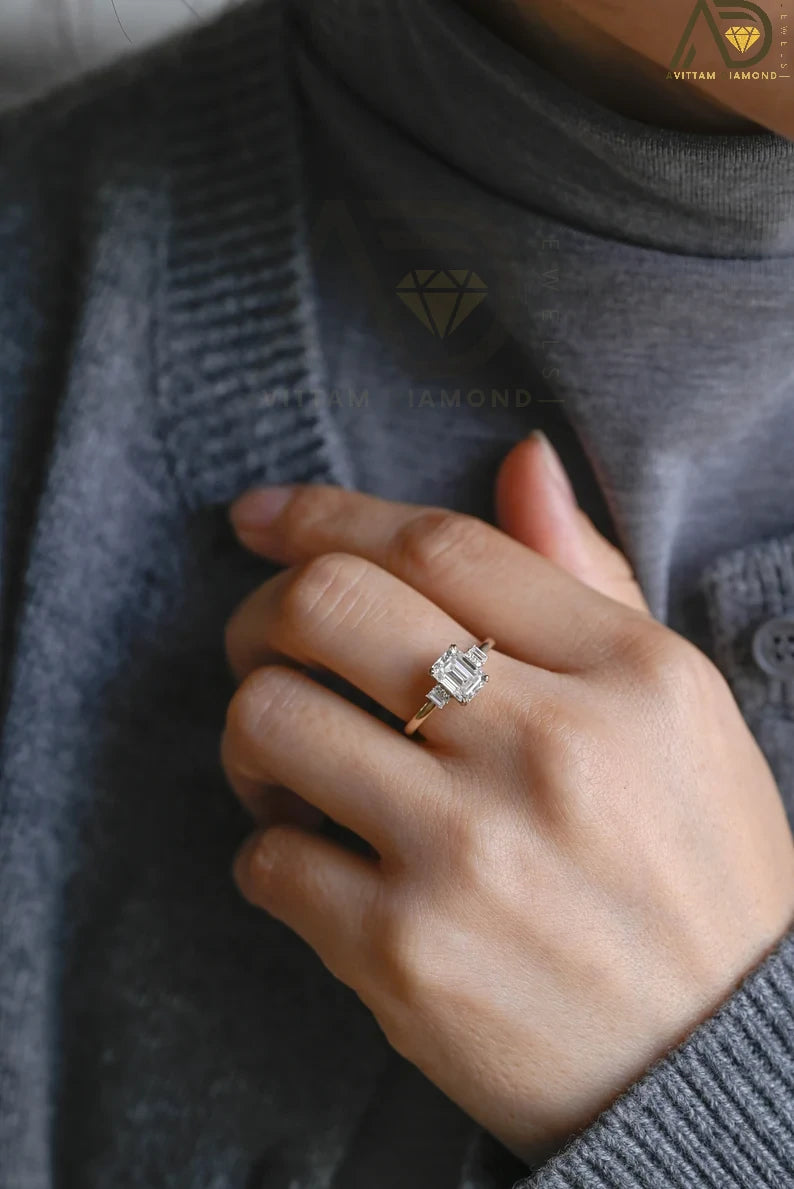 Birthday Gift Moissanite Ring, Elegant Moissanite