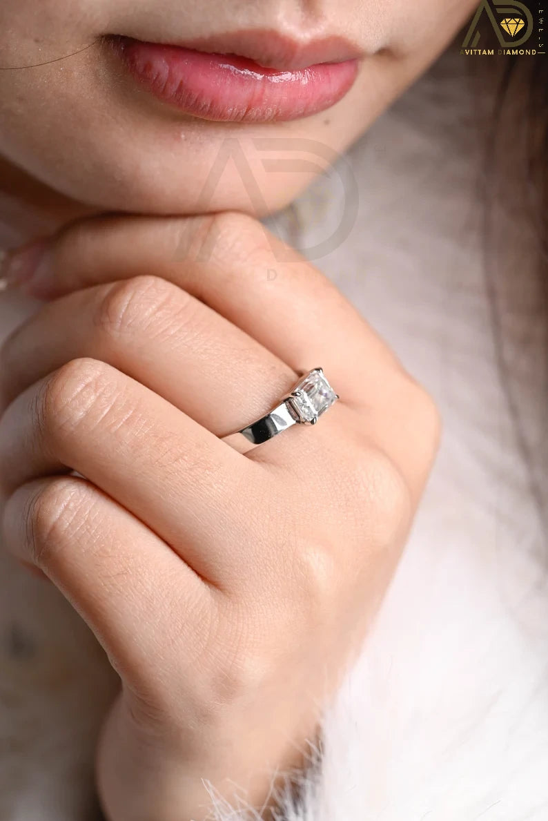 Solitaire Moissanite Ring